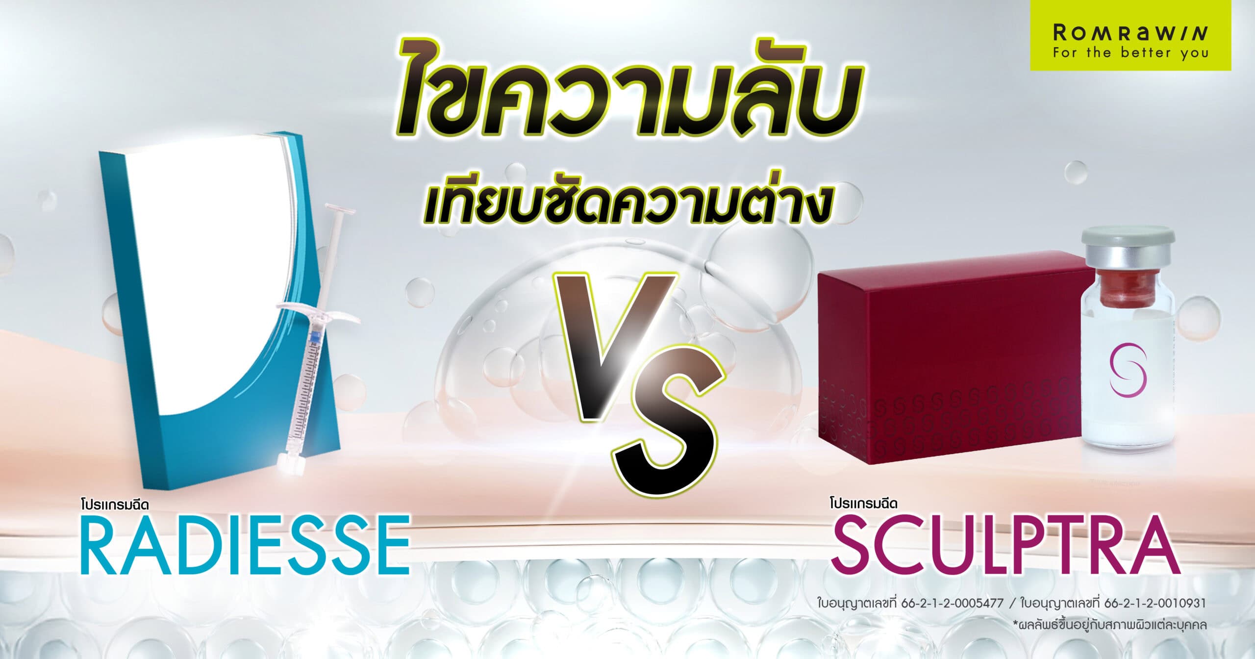 Sculptra กับ Radiesse ต่างกันอย่างไร