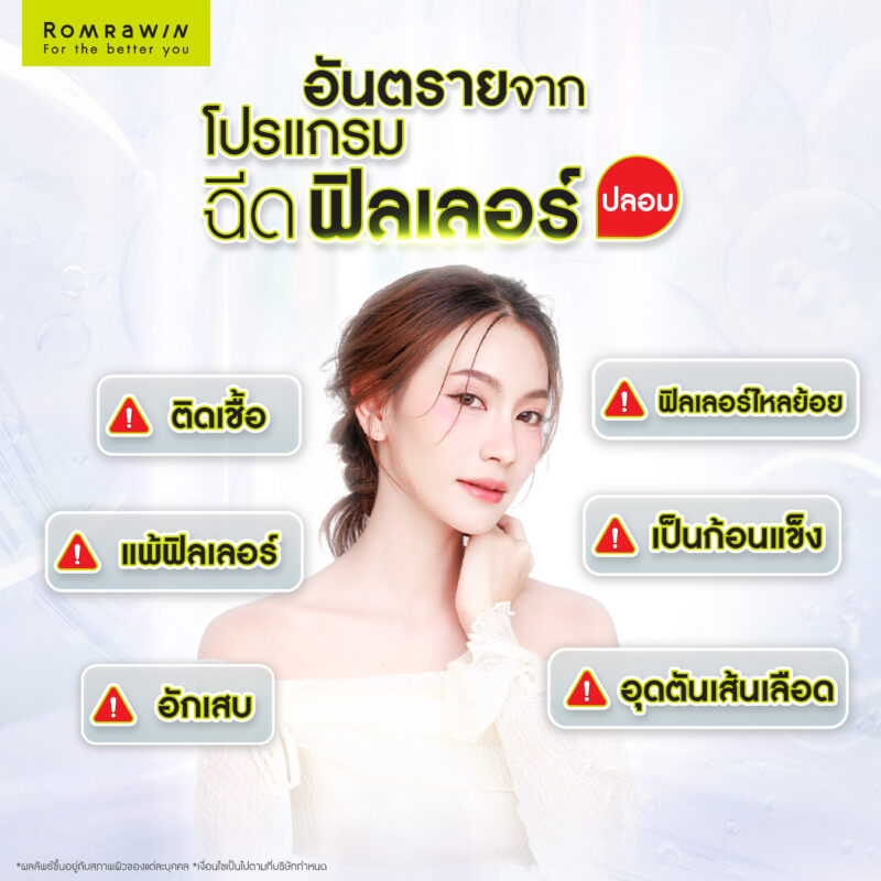 อันตรายจากการฉีดฟิลเลอร์ปลอม และฟิลเลอร์หิ้ว
