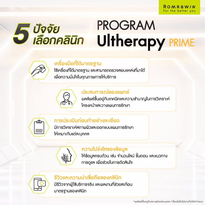 Ulthera PRIME ที่ไหนดี? 5 ปัจจัยที่ควรพิจารณา