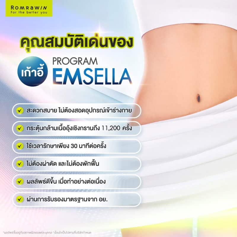 คุณสมบัติเด่นของเก้าอี้ Emsella